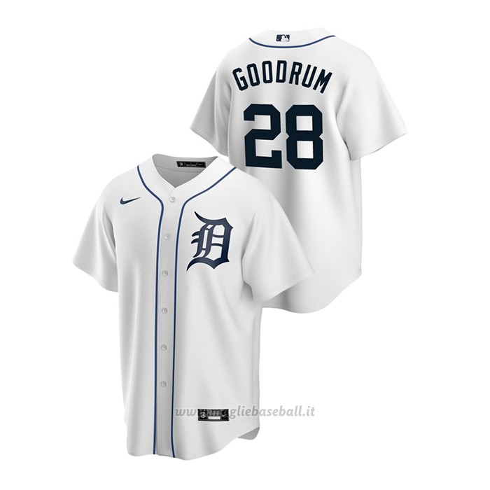 Maglia Baseball Uomo Detroit Tigers Niko Goodrum Replica Primera Bianco